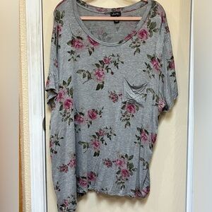 Floral Gray Women's Top